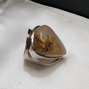 Large Rutilated Quarts Ring size 7